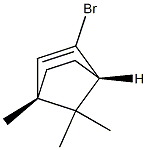 (1S,4S)-3-ブロモ-1,7,7-トリメチルビシクロ[2.2.1]ヘプタ-2-エン 化学構造式