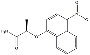 [R,(-)]-2-[(4-Nitro-1-naphtyl)oxy]propionamide,,结构式