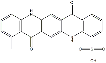 5,7,12,14-Tetrahydro-1,8-dimethyl-7,14-dioxoquino[2,3-b]acridine-4-sulfonic acid Structure
