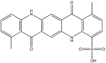 5,7,12,14-Tetrahydro-1,8-dimethyl-7,14-dioxoquino[2,3-b]acridine-4-sulfonic acid,,结构式