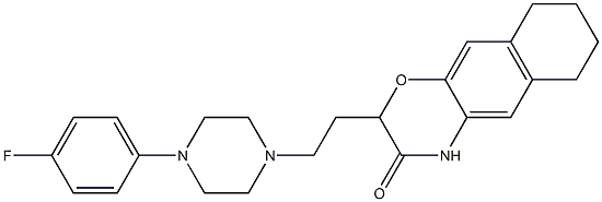 2-[2-[4-(4-Fluorophenyl)piperazin-1-yl]ethyl]-6,7,8,9-tetrahydro-2H-naphth[2,3-b][1,4]oxazin-3(4H)-one Structure