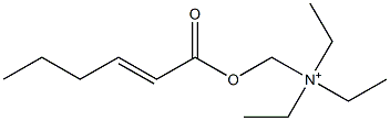 N,N-Diethyl-N-[(2-hexenoyloxy)methyl]ethanaminium,,结构式