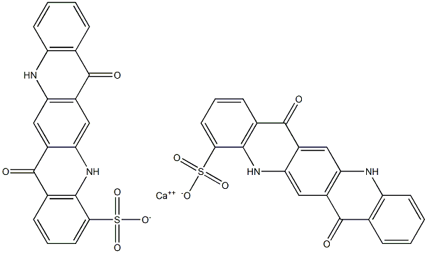 Bis[5,7,12,14-tetrahydro-7,14-dioxoquino[2,3-b]acridine-4-sulfonic acid]calcium salt,,结构式