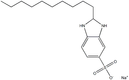 2-Decyl-2,3-dihydro-1H-benzimidazole-5-sulfonic acid sodium salt,,结构式