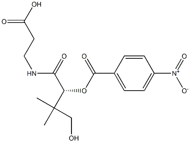 (+)-3-[[(R)-2-(p-Nitrobenzoyloxy)-4-hydroxy-3,3-dimethyl-1-oxobutyl]amino]propanoic acid Struktur