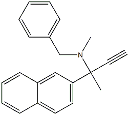 N-Methyl-N-[1-methyl-1-(2-naphtyl)-2-propynyl]benzylamine Structure