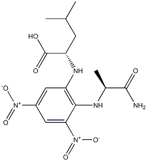 (S)-2-[[6-[[(S)-1-Carboxy-3-methylbutyl]amino]-2,4-dinitrophenyl]amino]propanamide Structure