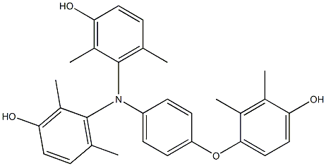 N,N-Bis(3-hydroxy-2,6-dimethylphenyl)-4-(4-hydroxy-2,3-dimethylphenoxy)benzenamine Structure