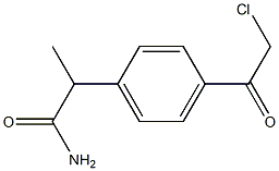 2-(p-クロロアセチルフェニル)プロピオンアミド 化学構造式