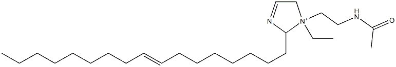 1-[2-(Acetylamino)ethyl]-1-ethyl-2-(8-heptadecenyl)-3-imidazoline-1-ium Structure