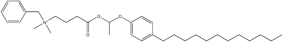 N,N-Dimethyl-N-benzyl-N-[3-[[1-(4-dodecylphenyloxy)ethyl]oxycarbonyl]propyl]aminium Structure