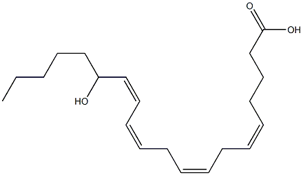 (5Z,8Z,11Z,13Z)-15-Hydroxy-5,8,11,13-icosatetraenoic acid,,结构式