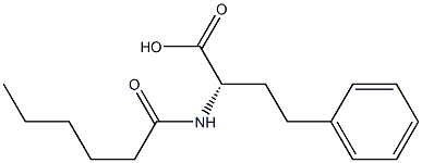 [S,(+)]-2-Hexanoylamino-4-phenylbutyric acid,,结构式