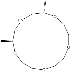 (11S,15S)-11,15-ジメチル-1,4,7,10-テトラオキサ-13-アザシクロペンタデカン 化学構造式