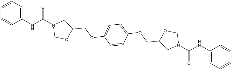 5,5'-[1,4-Phenylenebis(oxy)bis(methylene)]bis(N-phenyloxazolidine-3-carboxamide) 结构式