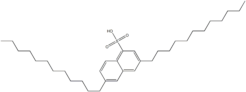 3,6-Didodecyl-1-naphthalenesulfonic acid,,结构式