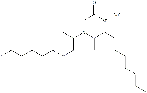 N,N-ビス(1-メチルノニル)アミノ酢酸ナトリウム 化学構造式