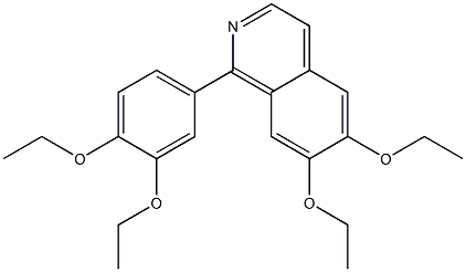 1-(3,4-Diethoxyphenyl)-6,7-diethoxyisoquinoline,,结构式