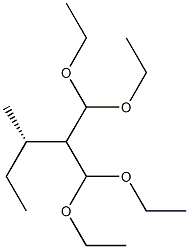 (+)-2-[(S)-sec-ブチル]マロンアルデヒドビス(ジエチルアセタール) 化学構造式