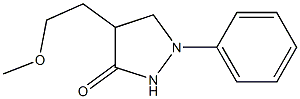 1-Phenyl-4-(2-methoxyethyl)pyrazolidin-3-one Struktur
