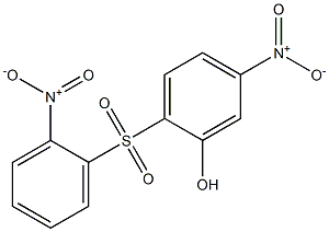 5-ニトロ-2-[(2-ニトロフェニル)スルホニル]フェノール 化学構造式