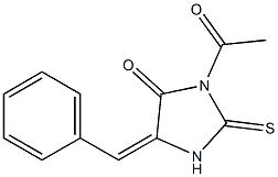 1-Acetyl-2-thioxo-4-benzylideneimidazolidin-5-one,,结构式