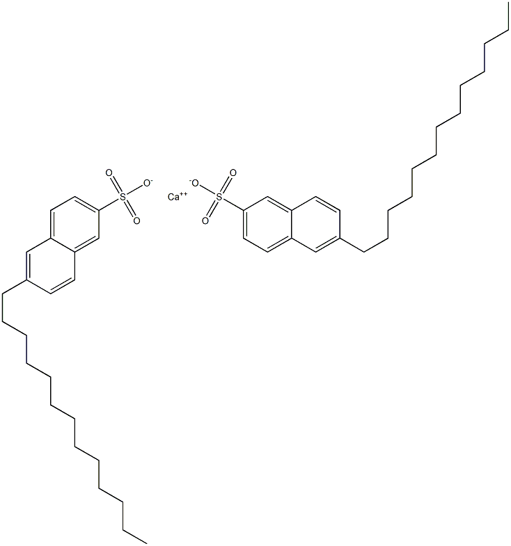 ビス(6-トリデシル-2-ナフタレンスルホン酸)カルシウム 化学構造式