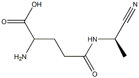 (R)-2-Amino-5-[(1-cyanoethyl)amino]-5-oxopentanoic acid Struktur