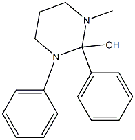 Hexahydro-1-methyl-2-phenyl-3-phenylpyrimidin-2-ol,,结构式