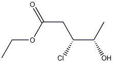 (3R,4S)-3-Chloro-4-hydroxyvaleric acid ethyl ester Struktur