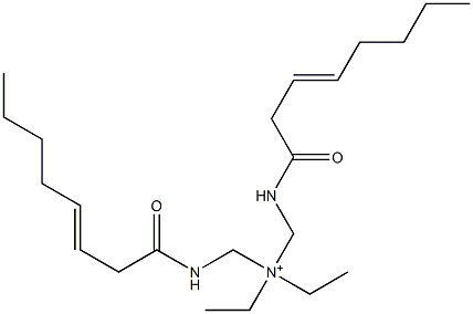 N-Ethyl-N,N-bis[(3-octenoylamino)methyl]ethanaminium Structure