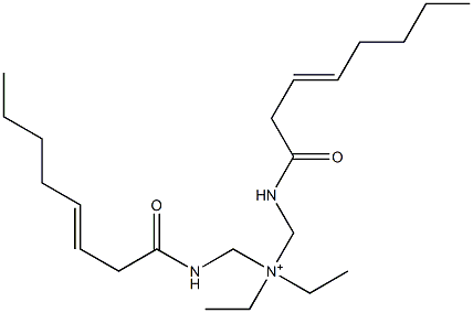 N-Ethyl-N,N-bis[(3-octenoylamino)methyl]ethanaminium 结构式