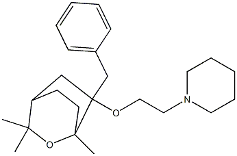 1,3,3-Trimethyl-6-benzyl-6-(2-piperidinoethoxy)-2-oxabicyclo[2.2.2]octane Struktur