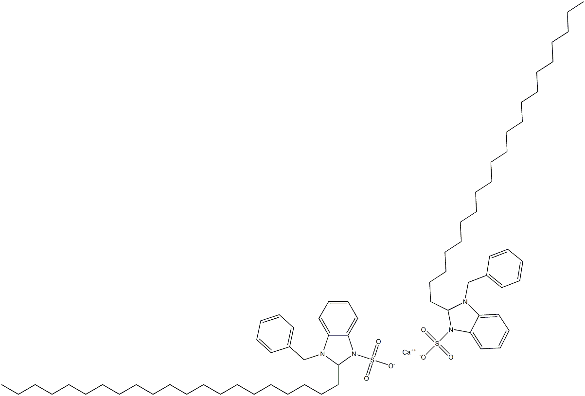 Bis(1-benzyl-2,3-dihydro-2-henicosyl-1H-benzimidazole-3-sulfonic acid)calcium salt,,结构式