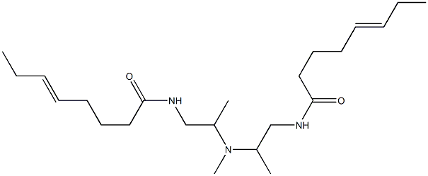 N,N'-[Methyliminobis(2-methyl-2,1-ethanediyl)]bis(5-octenamide) Struktur