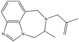 4,5,6,7-Tetrahydro-5-methyl-6-(2-methyl-2-propenyl)imidazo[4,5,1-jk][1,4]benzodiazepine Structure