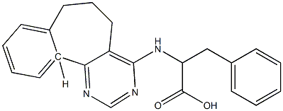 (R)-2-[[(6,7-Dihydro-5H-benzo[6,7]cyclohepta[1,2-d]pyrimidin)-4-yl]amino]-3-phenylpropanoic acid Structure