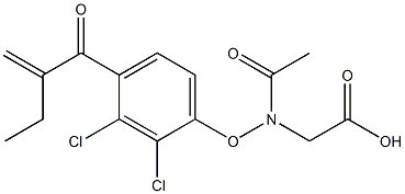 [[2,3-Dichloro-4-(2-methylene-1-oxobutyl)phenoxy]acetylamino]acetic acid Structure