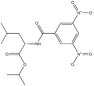 N-(3,5-ジニトロベンゾイル)ロイシンイソプロピル 化学構造式