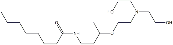N-[3-[2-[ビス(2-ヒドロキシエチル)アミノ]エトキシ]ブチル]オクタンアミド 化学構造式
