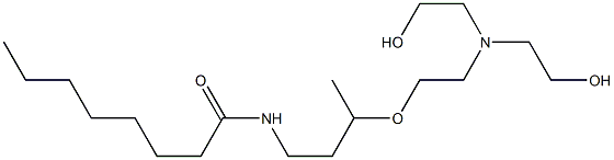 N-[3-[2-[Bis(2-hydroxyethyl)amino]ethoxy]butyl]octanamide Structure