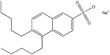 5,6-Dipentyl-2-naphthalenesulfonic acid sodium salt Struktur