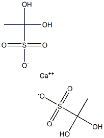 ビス(1,1-ジヒドロキシエタンスルホン酸)カルシウム 化学構造式