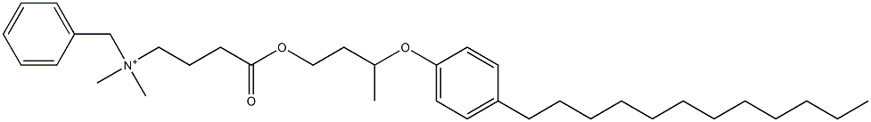 N,N-Dimethyl-N-benzyl-N-[3-[[3-(4-dodecylphenyloxy)butyl]oxycarbonyl]propyl]aminium Structure