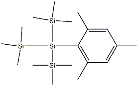 (2,4,6-Trimethylphenyl)tris(trimethylsilyl)silane 结构式