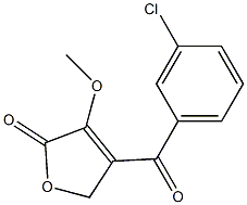 3-Methoxy-4-(3-chlorobenzoyl)furan-2(5H)-one Struktur