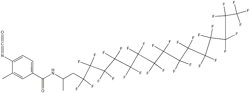 4-イソシアナト-3-メチル-N-[2-(ヘントリアコンタフルオロペンタデシル)-1-メチルエチル]ベンズアミド 化学構造式