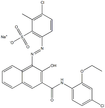 3-Chloro-2-methyl-6-[[3-[[(4-chloro-2-ethoxyphenyl)amino]carbonyl]-2-hydroxy-1-naphtyl]azo]benzenesulfonic acid sodium salt|