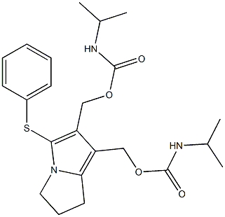 2,3-Dihydro-5-phenylthio-1H-pyrrolizine-6,7-dimethanol bis[N-(isopropyl)carbamate] Structure