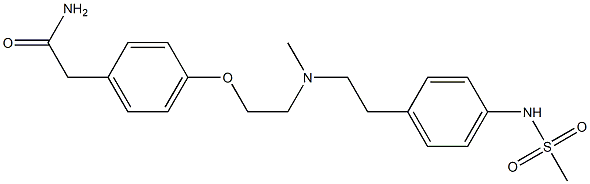 4-[2-[N-Methyl-2-(4-methylsulfonylaminophenyl)ethylamino]ethoxy]phenylacetamide Structure